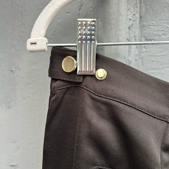 Me + Em black Slim-fit barrel-leg satin trousers, size 10 (us6) - Picture 8 of 10